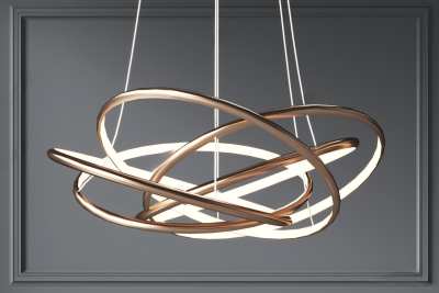 现代金属吊灯3D模型下载